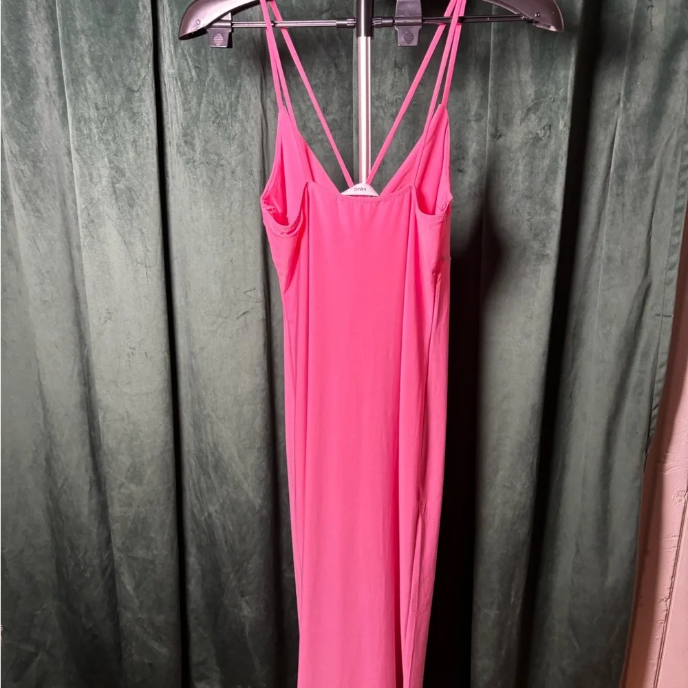 Mango Bright Pink Double-Strap Slip Dress - Picture 8 of 8
